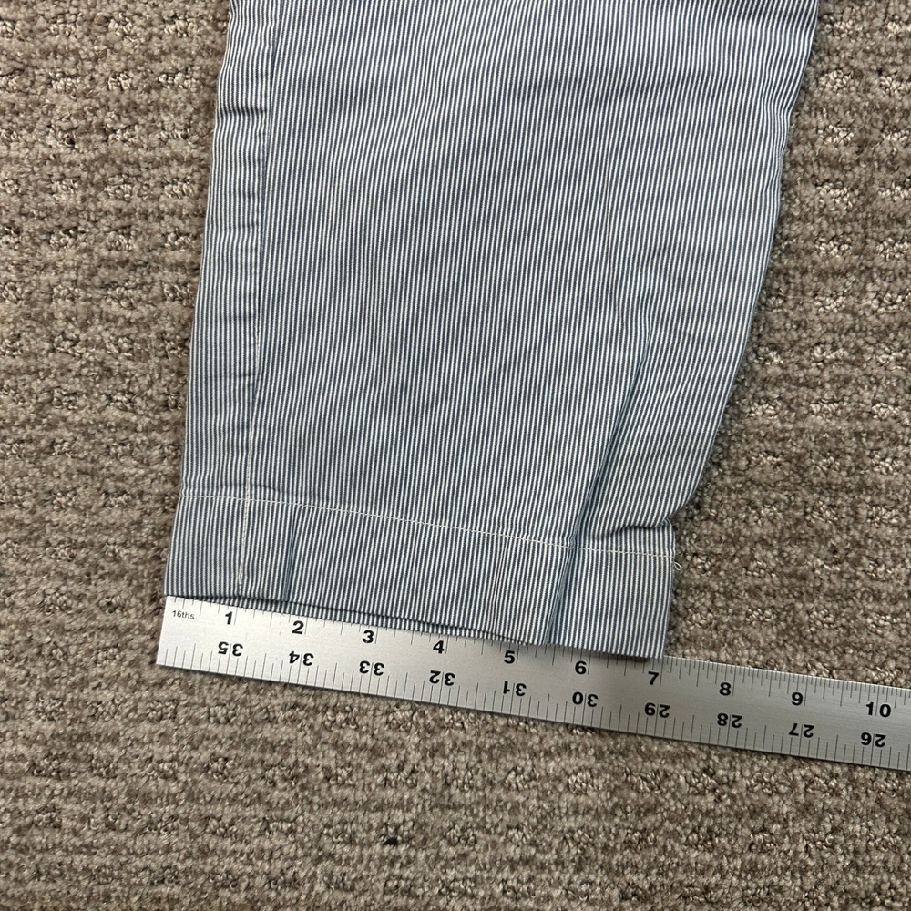 Polo Ralph Lauren Men Blue White Seersucker Striped Chino Pants 34x30 (Fits 28) - Picture 5 of 8